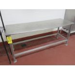 Stainless Steel Table, 24" W X 72" L X 6' T (Required Loading Fee $25.00 Norm Pavlish 402-540-8843