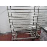 Stainless Steel Portable Racks, 27 1/2" W X 46" L X 65" Tall, 11 spaces, 4" apart (Required