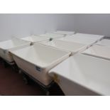 Remco Mdl. 6901 Plastic Food Totes on stainless steel cart, 33" W X 54" L X 20" D (Required