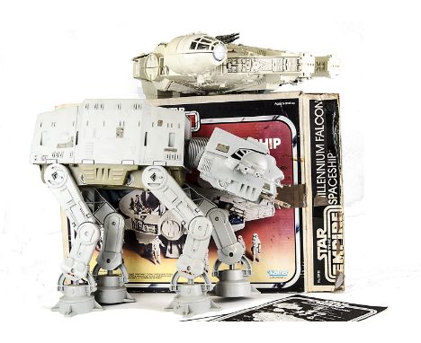 Vintage Star Wars Palitoy ESB AT-AT, with laser cannons and instructions, G, lacks a few stickers, underside discoloured, Ken