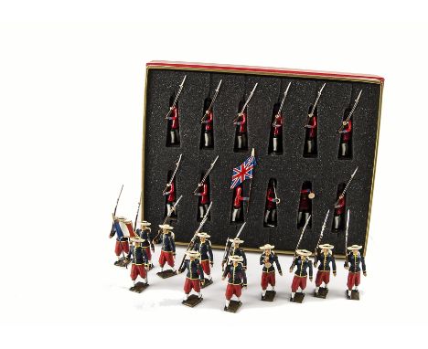 Mignot recent production boxed 12 pce sets 117A Mexican troops, and British Indian Army, Mint in VG/Mint boxes (2)