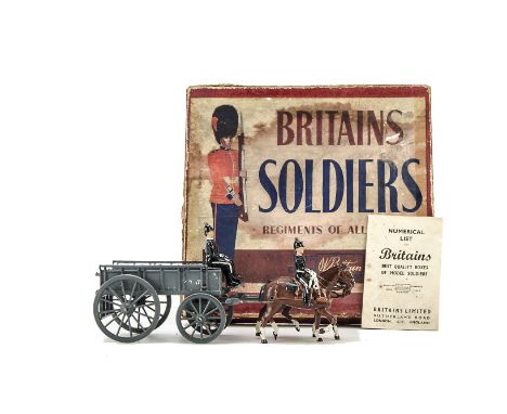 Britains set 146 Royal Army Service Corps Wagon, in ROAN box, G in P box
all pieces complete without damage but showing sligh