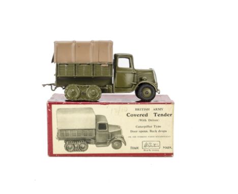 Britains 1433 British Army Covered Tender with Driver, in original box, G box G
All pieces present. Several small chips and p