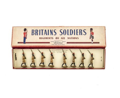 Britains set 225 Kings African Rifles, in ROAN box, G in G box
All figures complete, areas of paint chipped and tarnished on 