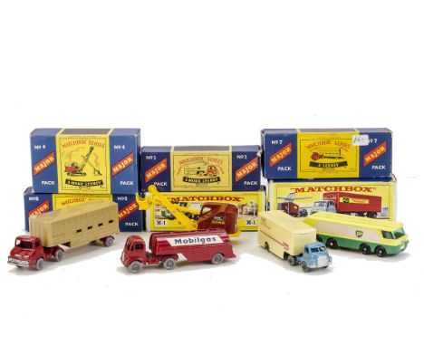 Matchbox Major Pack Series, M1 BP Petrol Tanker, M2 Bedford Articulated Truck, M2 LEP Bedford Tractor & Trailer, M4 Excavator
