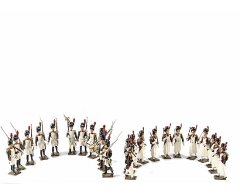 Mignot recent production boxed 12 pce sets Sappers and Drummers of the Grenadiers of the Guard (1812), Light Infantry of the 