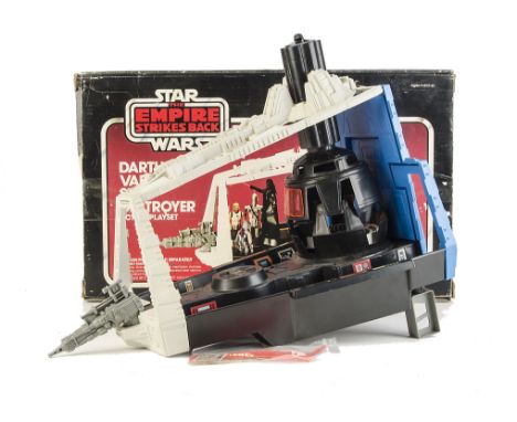 Vintage Star Wars Palitoy ESB Darth Vader’s Star Destroyer Action Playset, in original box with instructions, G-VG, lacks las
