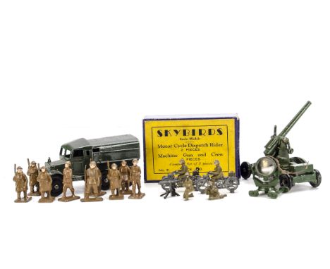 A lot of Skybirds including British Army Lorry (4), Set 6A British Troops, set 9 Motor Cycle Despatch Rider and Machine Gun C