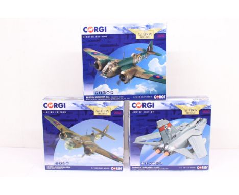 Corgi: A collection of four boxed Corgi: The Aviation Archive, to comprise: Bristol Blenheim Mk.I. Squadron Leader Arthur Sca