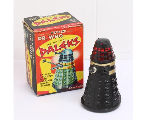 Marx: A boxed Marx, BBC Dr. Who Dalek. Original box. Battery operated and in perfect working condition including flashing lig