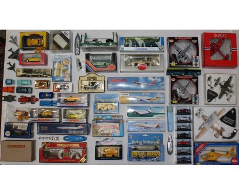 Diecast: A collection of assorted boxed modern diecast to include: Cararama, Matchbox, Exclusive First Editions, various airc