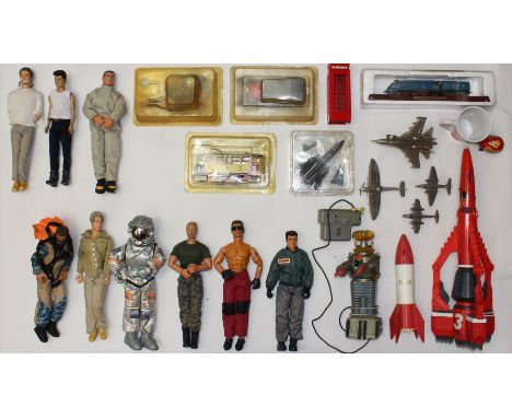 Toys: A collection of assorted modern toys to include: Action Man figures, Thunderbirds, Airfix and various boxed collectable