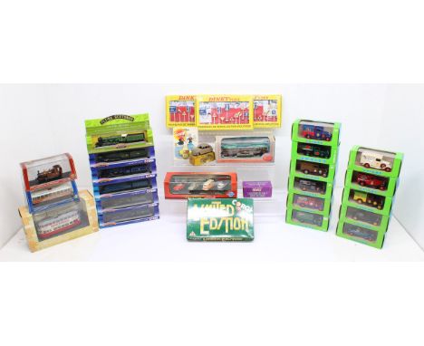 Diecast: A collection of assorted boxed diecast vehicles to include: Eligor, Corgi Original Omnibus, EFE, Schuco and more. Co