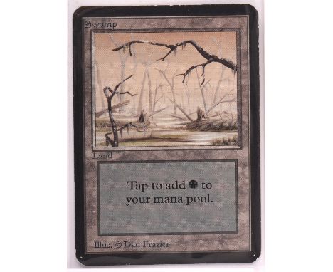 Magic the Gathering TCG. 7x Swamp (V2), Alpha. Condition Report:  Light play. 