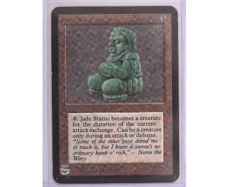 Magic the Gathering TCG. Jade Statue, Alpha.Condition Report:  Light play. 