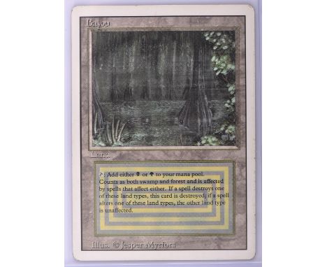 Magic the Gathering TCG. Bayou, Revised. Dual Land card. Condition Report:  Excellent condition. 