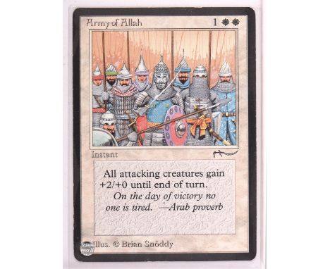 Magic the Gathering TCG. 14x White cards from Arabian Nights including:  Army of Allah, Camel, Eye for an Eye, Moorish Cavalr