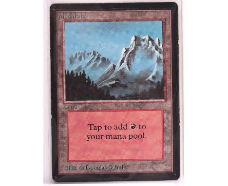 Magic the Gathering TCG. 9x Mountain, Beta. Condition Report:  Light play - Good. 