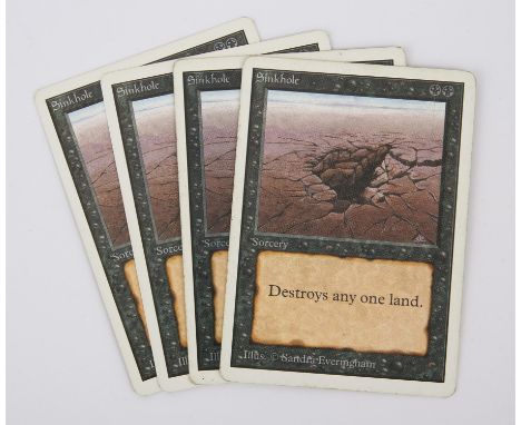 Magic The Gathering TCG - Sinkhole Playset (X4) Unlimited (1993). This lot contains four copies of Sinkhole from Unlimited. P
