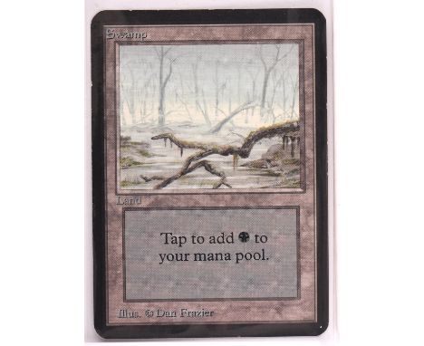 Magic the Gathering TCG. 6x Swamp (V1), Alpha. Condition Report:  Light play. 