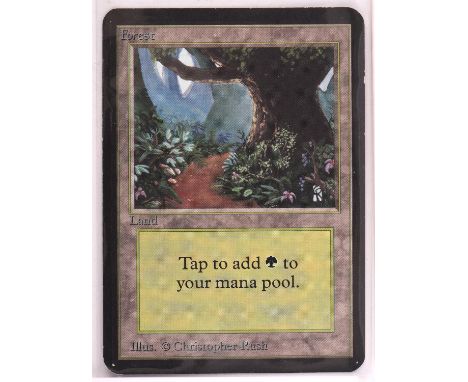 Magic the Gathering TCG. 7x Forest (V2), Alpha. Condition Report:  Light play to good condition. 