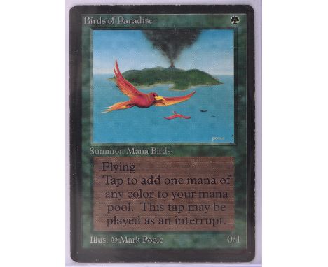 Magic the Gathering TCG. Birds of Paradise, Beta. Condition Report:  Light play condition. 