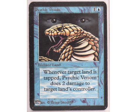 Magic the Gathering TCG. Psychic Venom Alpha. Condition Report:  Light play. 
