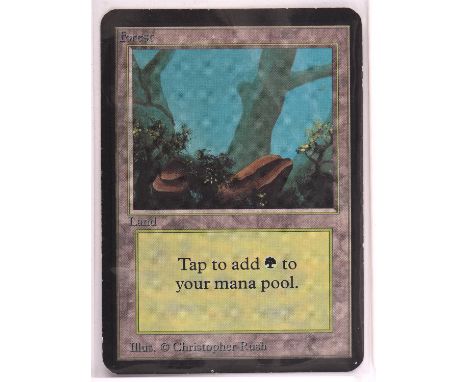 Magic the Gathering TCG. 8x Forest (V1), Alpha. Condition Report:  Light play to good condition. 