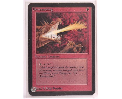 Magic the Gathering TCG. Firebreathing, Alpha. Condition Report:  Good condition. 