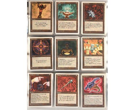 Magic the Gathering TCG. Large Binder of near complete sets of Revised and 4th Edition. Approximately 300-500 cards with furt