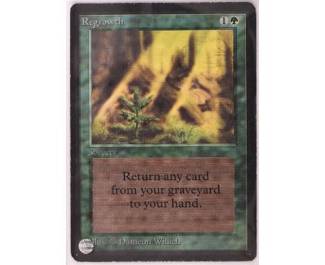 Magic the Gathering TCG. Regrowth, Beta. Condition Report:  Light play. 