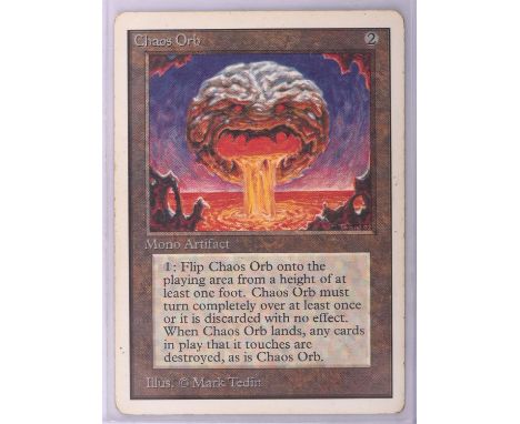 Magic the Gathering TCG. Chaos Orb, Unlimited. Condition Report:  Light play. 
