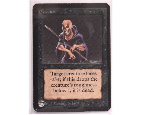 Magic the Gathering TCG. 2x Weakness, Alpha.Condition Report:  Light play.