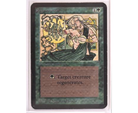 Magic the Gathering TCG. 2x Regeneration, Alpha. Condition Report:  Good condition. 