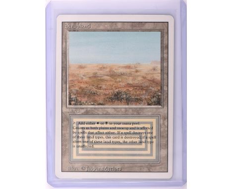 Magic the Gathering TCG. Scrubland, Revised. Dual Land card. Condition Report:  Near Mint.