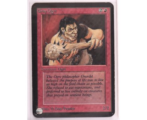 Magic the Gathering TCG. 2x Gray Ogre, Alpha.Condition Report:  Good condition. 