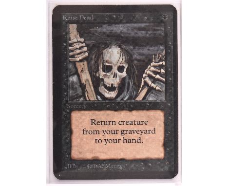 Magic the Gathering TCG. 3x Raise Dead, Alpha. Condition Report:  Light play to good condition. 