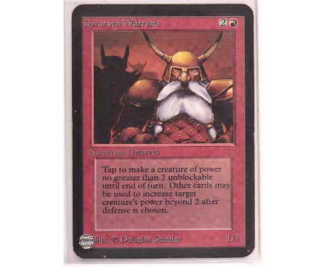 Magic the Gathering TCG. Dwarven Warriors, Alpha. Condition Report:  Excellent condition. 
