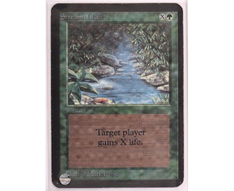 Magic the Gathering TCG. 2x Stream of Life, Alpha. Condition Report:  Light play. 