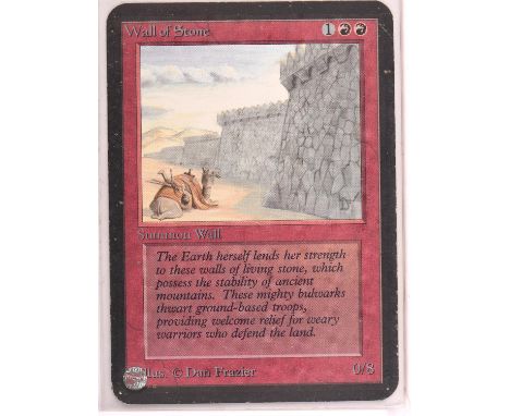 Magic the Gathering TCG. Wall of Stone, Alpha. Condition Report:  Light play.