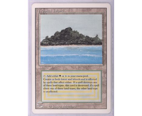Magic the Gathering TCG. Tropical Island, Revised. Dual Land card. Condition Report:  Near Mint. 
