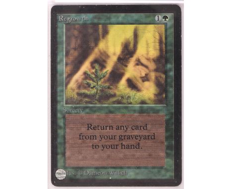 Magic the Gathering TCG. Regrowth, Beta. Condition Report:  Light play. 
