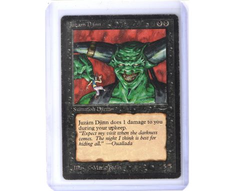Magic the Gathering TCG. Juzam Djinn, Arabian Nights. Condition Report:  Played. 