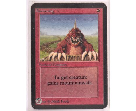 Magic the Gathering TCG. Burrowing, Alpha. Condition Report:  Light play. 