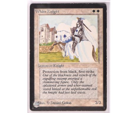 Magic the Gathering TCG. White Knight, Beta. Condition Report:  Light Play.