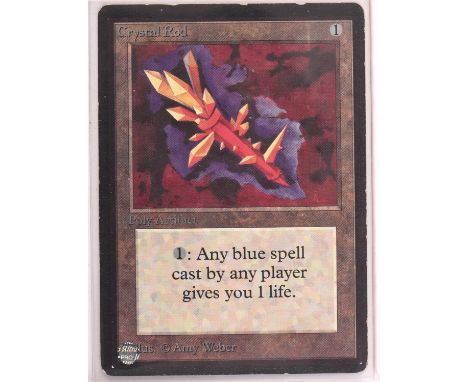 Magic the Gathering TCG. Crystal Rod, Beta. Condition Report:  Light play. 