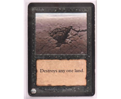 Magic the Gathering TCG. Sinkhole, Alpha. Condition Report:  Good condition. 
