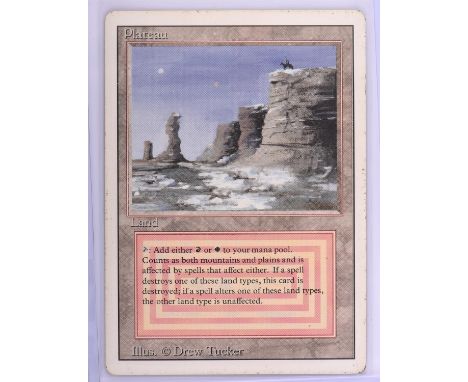 Magic the Gathering TCG. Plateau, Revised. Dual Land card. Condition Report:  Light play.