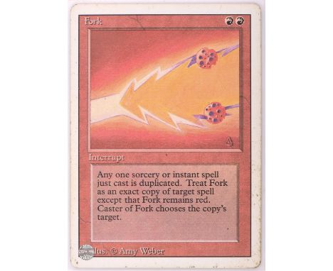 Magic the Gathering TCG. 3x Fork, Revised. Condition Report:  Light play. 