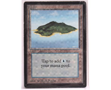 Magic the Gathering TCG. 11x Island, Beta. Condition Report:  Light play - excellent. 